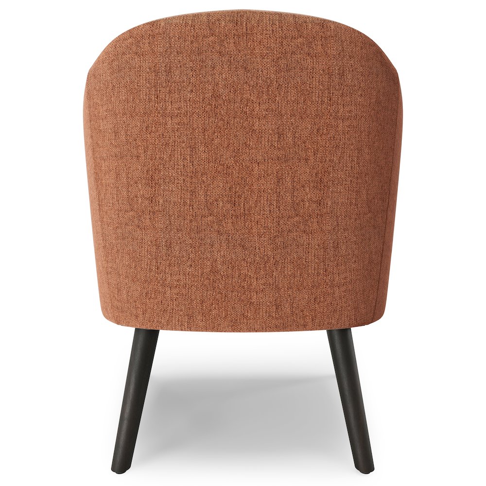 Redding Accent Chair In Rust Polyester Fabric. Picture 4