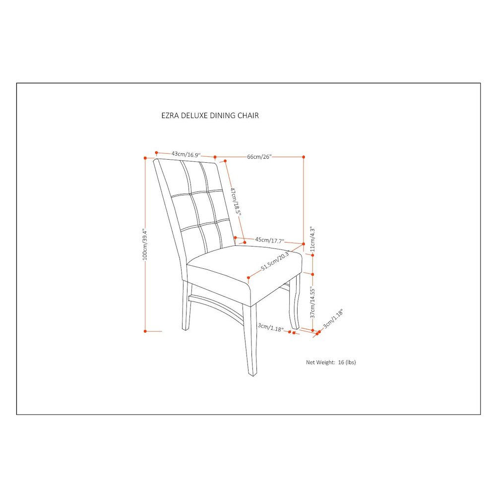 Ezra Solid Hardwood Deluxe Dining Chair (Set Of 2) In Stone Grey. Picture 6
