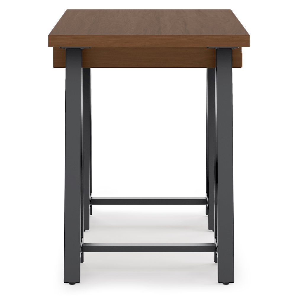 Sawhorse Solid Walnut Veneer and Metal Small Desk. Picture 3