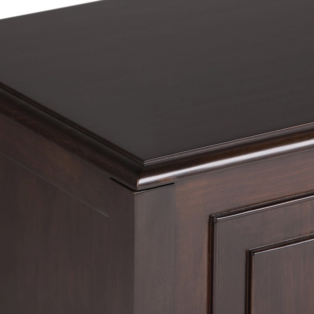 Connaught Solid Wood Storage Bench Trunk In Dark Chestnut Brown. Picture 2
