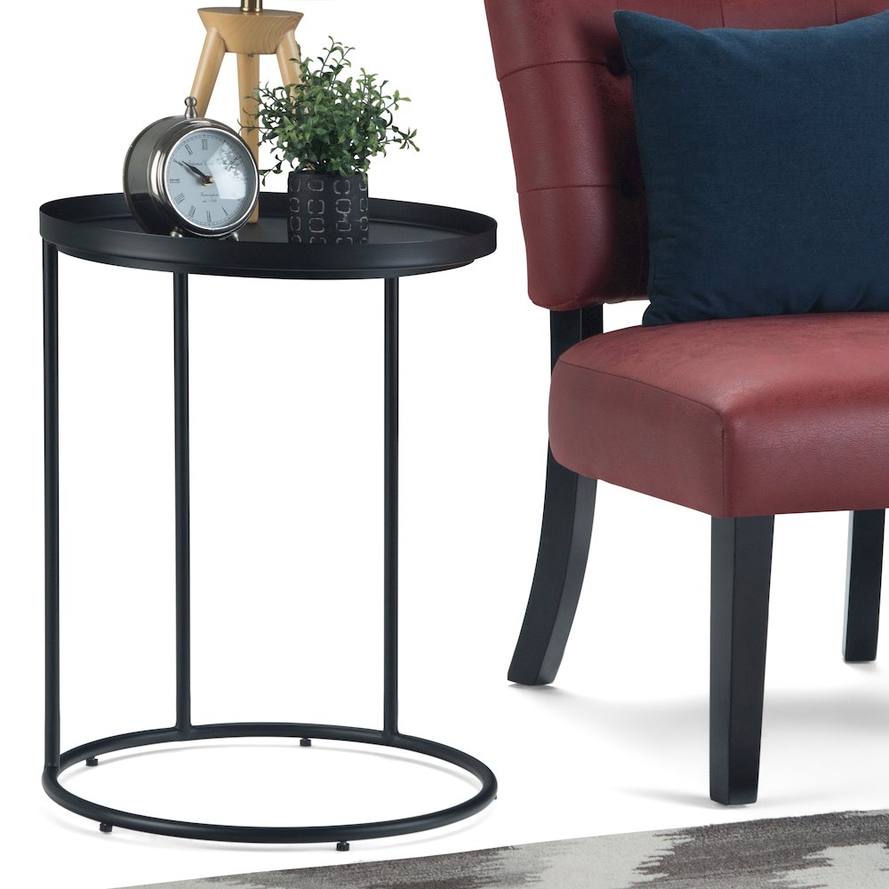 Monet Metal Side Table In Black. Picture 5