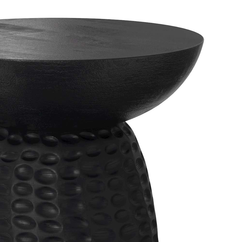 Boyd 16 inch Wide Solid Mango Contemporary Tall Accent Table in Black. Picture 7