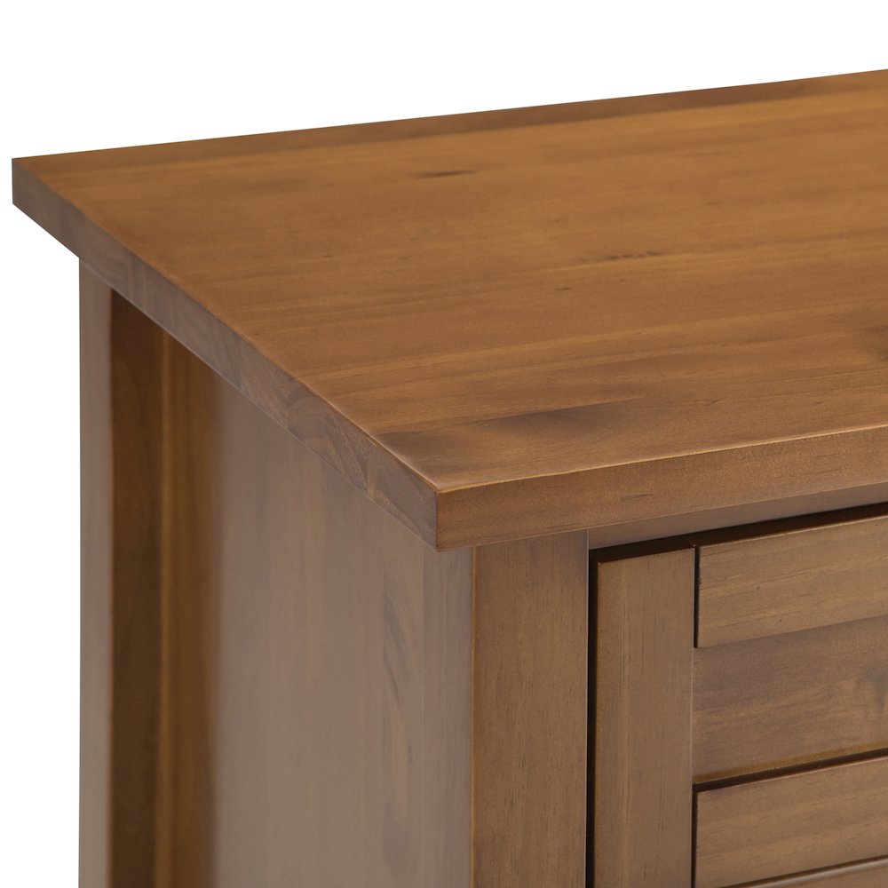 24 inch Solid Wood Transitional Night Stand in Light Golden Brown (Set of 2). Picture 3