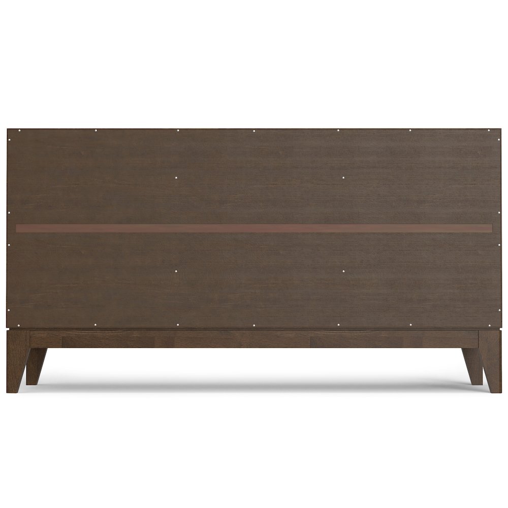 Harper Solid Hardwood 3 Door Sideboard Buffet / Storage Cabinet In Walnut Brown. Picture 4