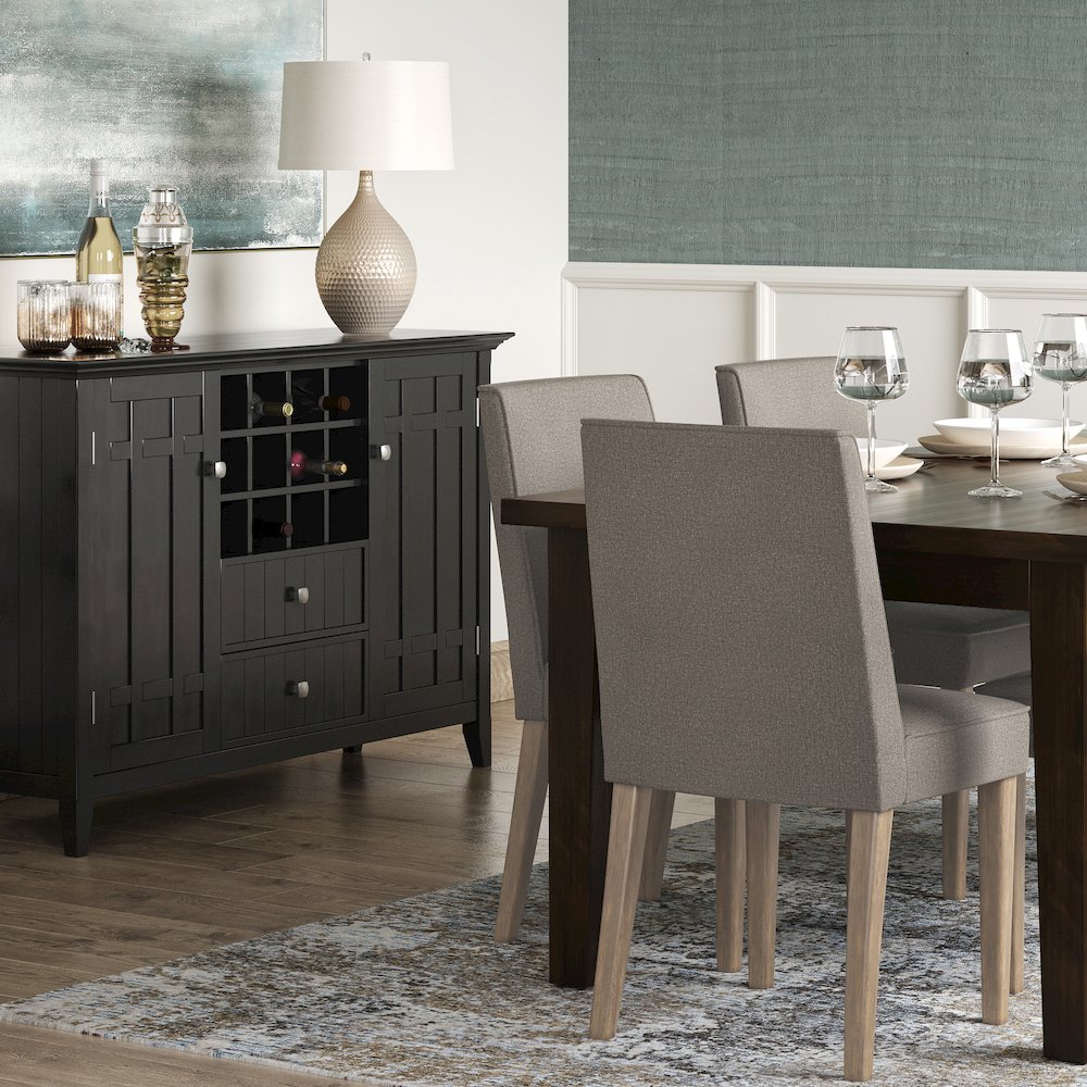 Bartow Solid Hardwood Dining Chair ( Set Of 2 ) In Taupe. Picture 5