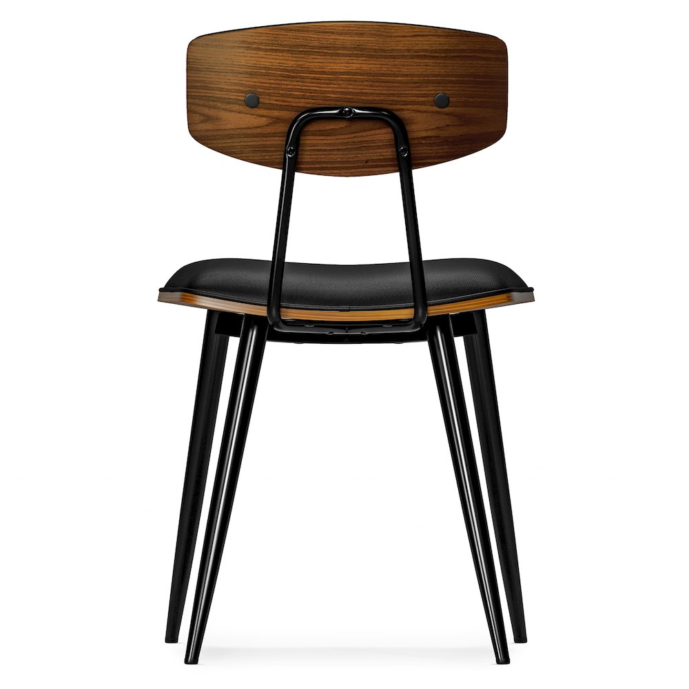 Mavis Dining Chair ( Set Of 2 ) In Black Vegan Faux Leather. Picture 3