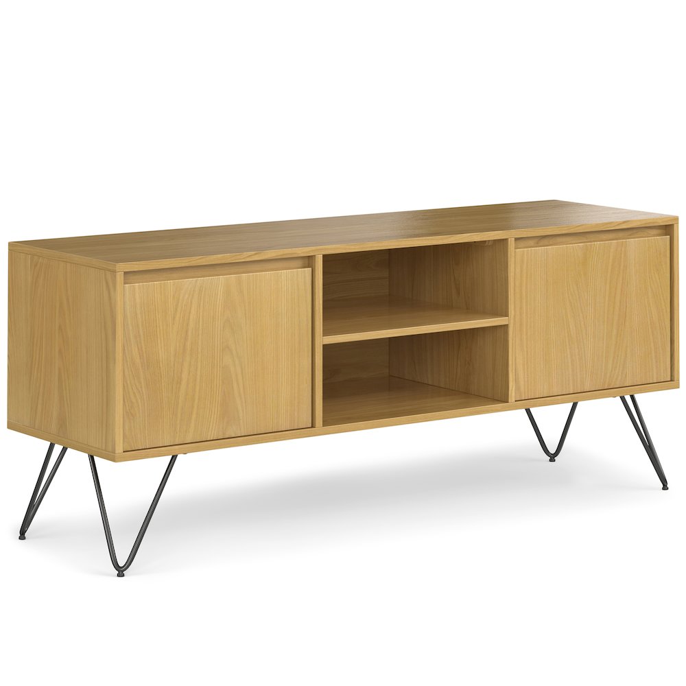 Hunter Tv Media Stand In Oak Veneer. Picture 1