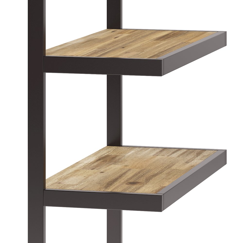Erina SOLID ACACIA WOOD Bookcase in Distressed Golden Wheat. Picture 4