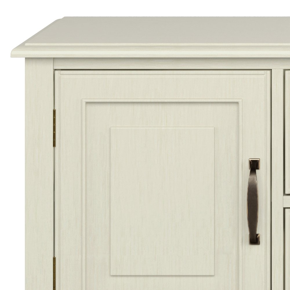 72 Inch Wide Tv Stand In Antique White For Tvs Up To 80 Inches. Picture 2