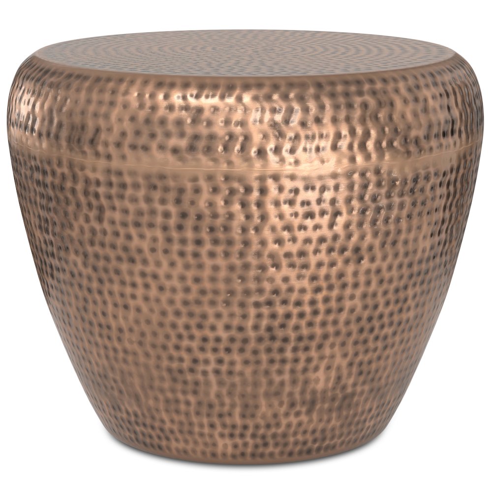 Preston Metal Side Table In Antique Copper. Picture 1