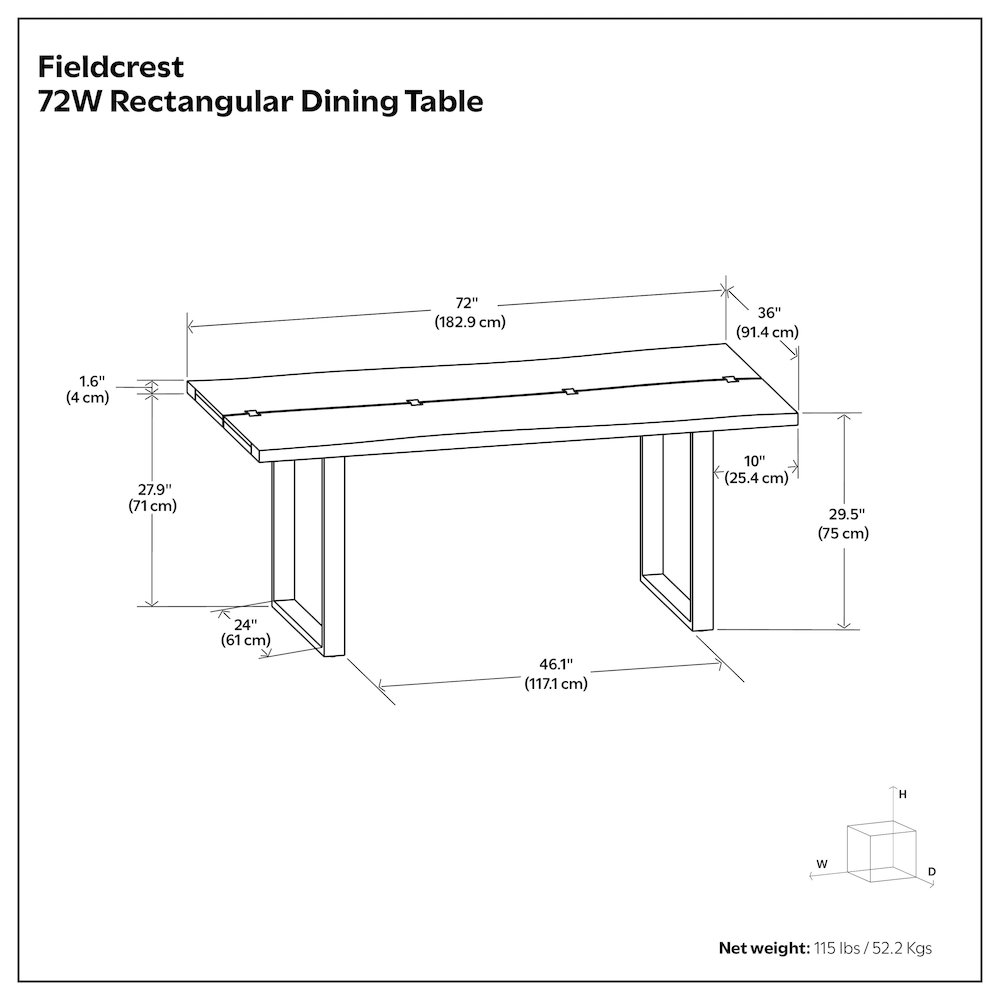Fieldcrest Dining Table In Natural. Picture 10