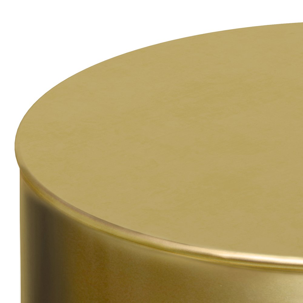 Curtis Metal Cylinder Accent Table In Ombre Black/ Gold. Picture 3