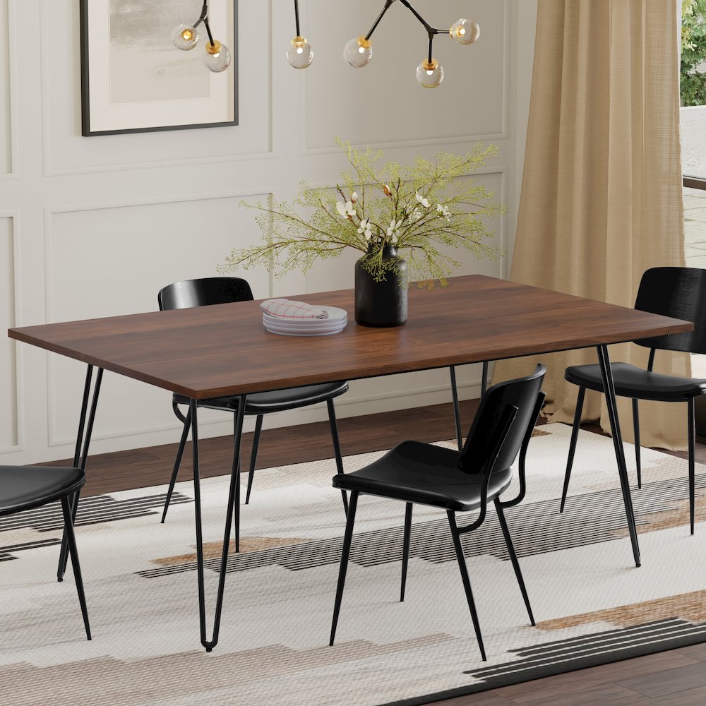 Hunter Dining Table In Walnut Veneer. Picture 4