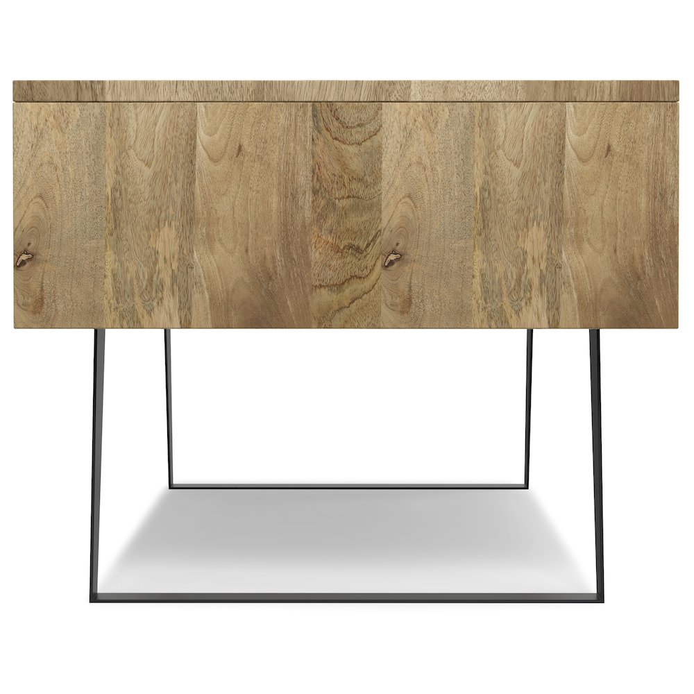 Lowry Solid Mango Wood Coffee Table In Natural. Picture 2
