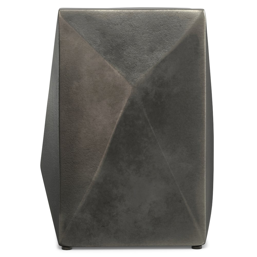 Danner Cast Aluminum Side Table in Graphite. Picture 3