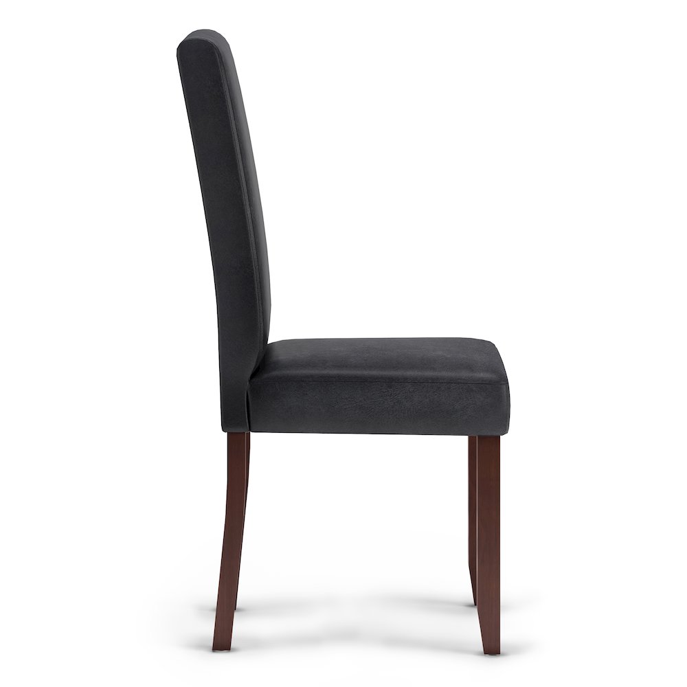 Acadian Solid Wood Parson Dining Chair (Set Of 2) In Distressed Black. Picture 3