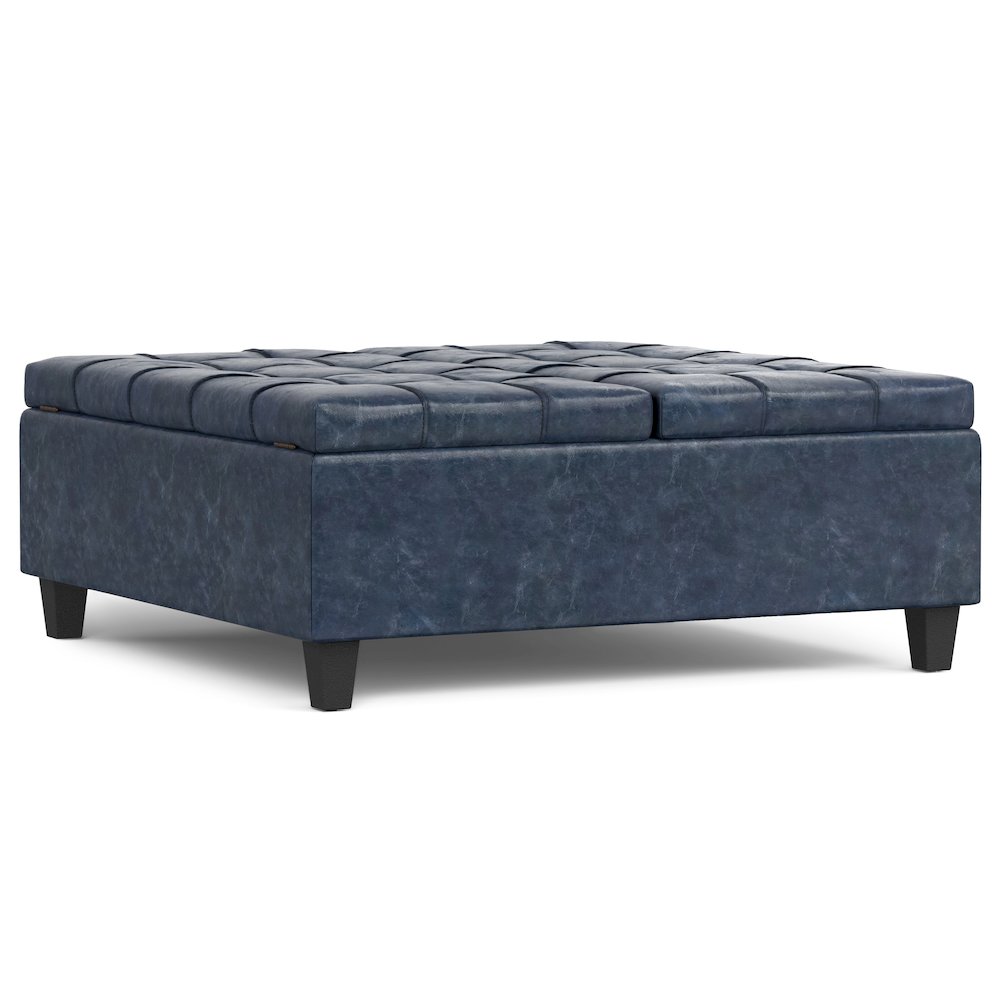 40 inch Wide Square Large Coffee Table Storage Ottoman. Picture 1