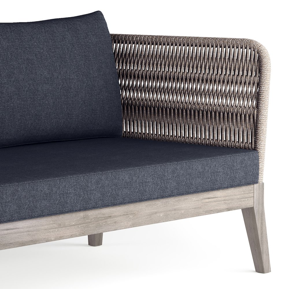 Santiago SOLID ACACIA WOOD Outdoor Sofa in Slate Grey. Picture 4