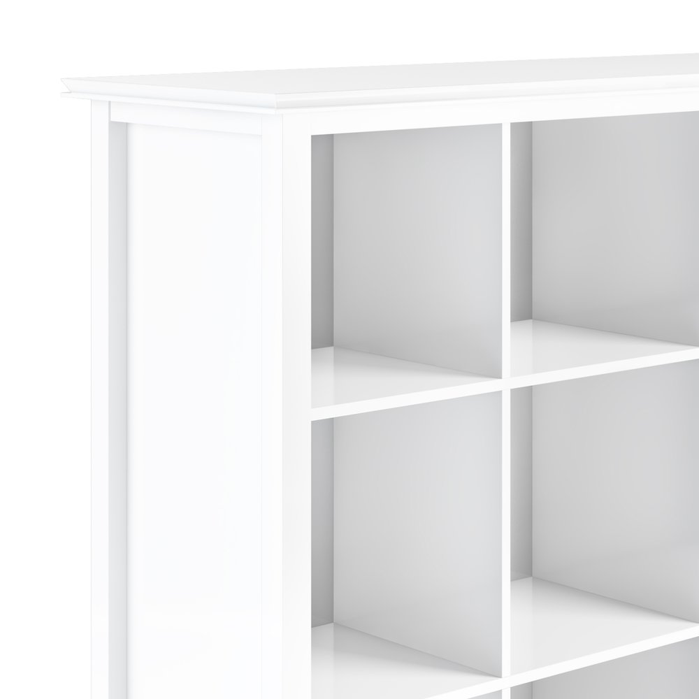 Artisan Solid Wood 9 Cube Bookcase And Storage Unit In White. Picture 2