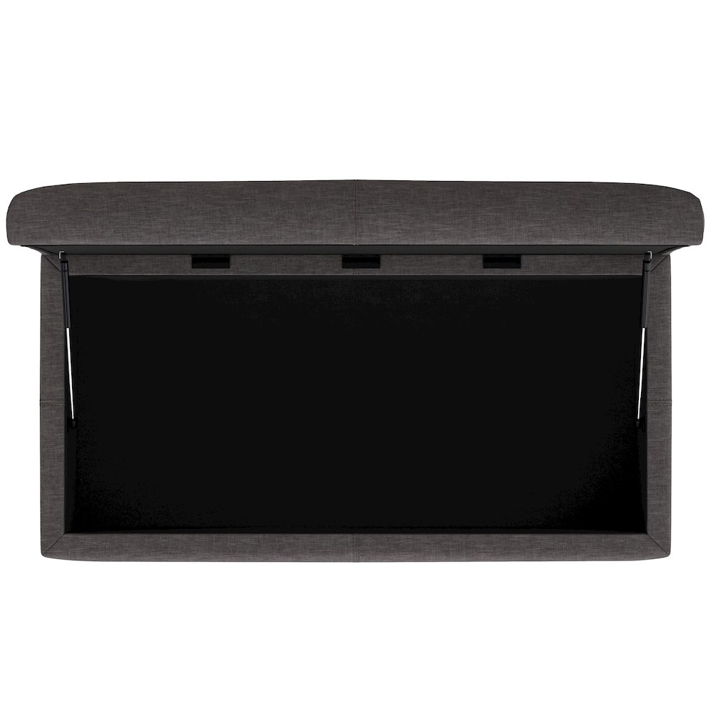 48 inch Wide Contemporary Rectangle Rectangular Storage Ottoman. Picture 2