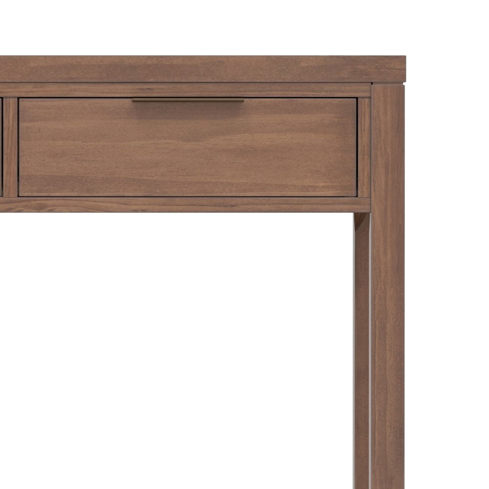 60 inch Wide Solid Wood Contemporary Console Table in Medium Saddle Brown. Picture 5