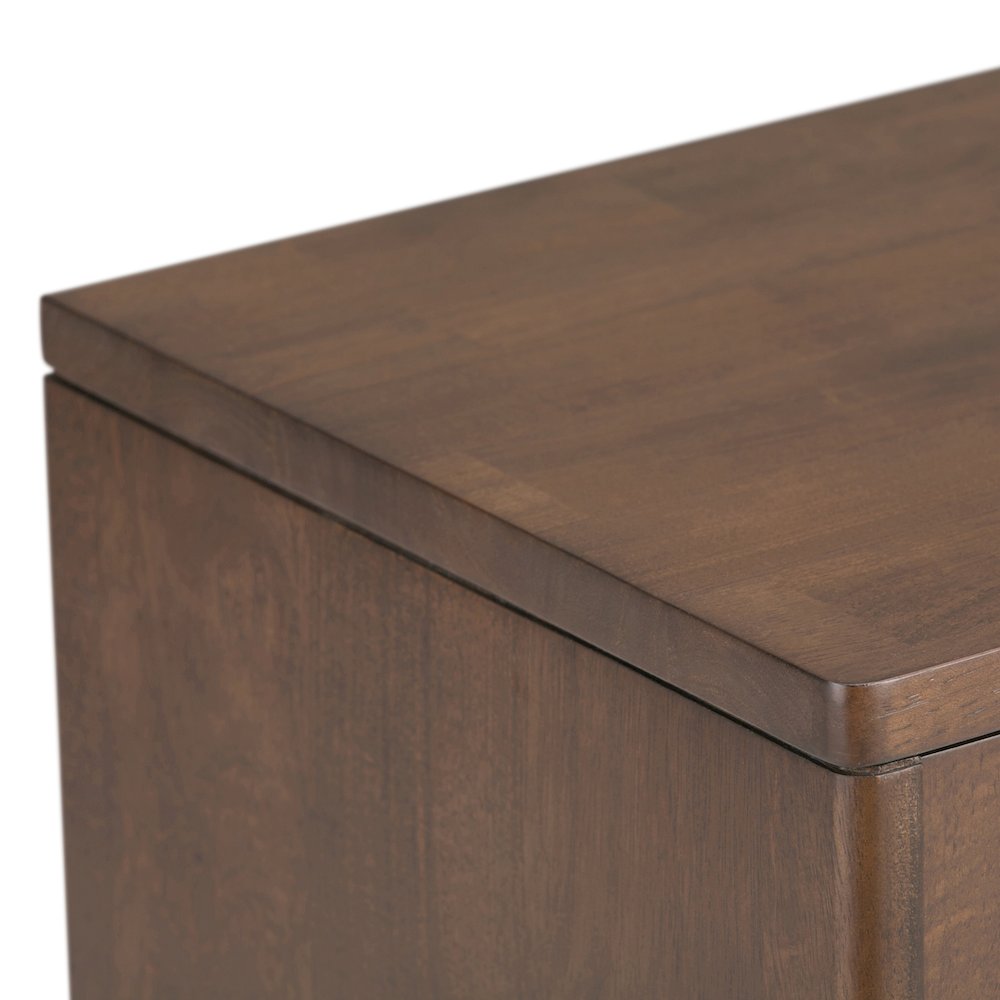 Harper Solid Hardwood Low Storage Cabinet In Walnut Brown. Picture 3