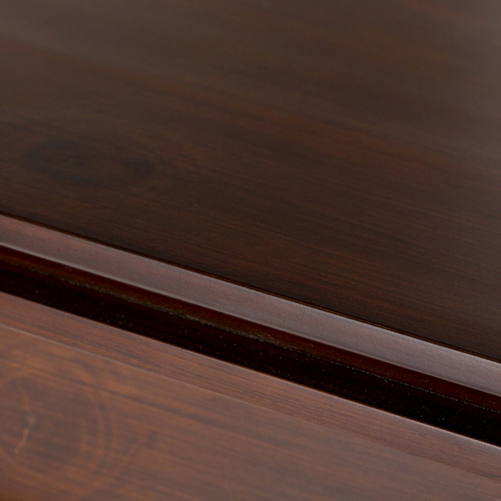 Artisan Solid Wood Low Storage Cabinet In Russet Brown. Picture 4