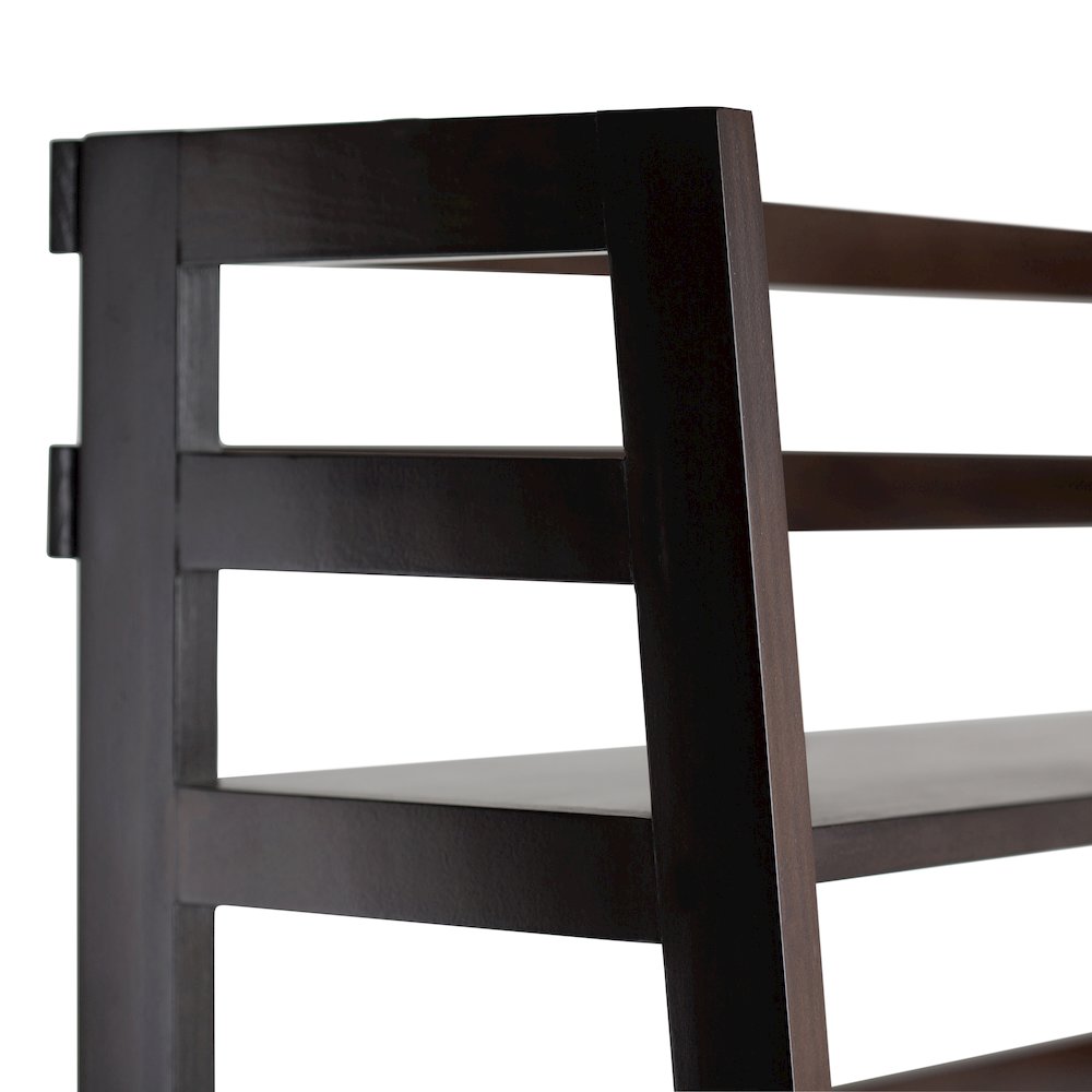 Acadian 30 Inch Solid Wood 5 Shelf Ladder Bookcase In Brunette Brown (Set Of 2). Picture 3