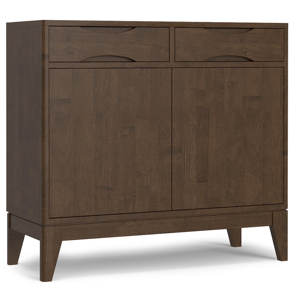 Harper Solid Wood 40 Inch Storage Cabinet In Walnut Brown (Set Of 2). Picture 2