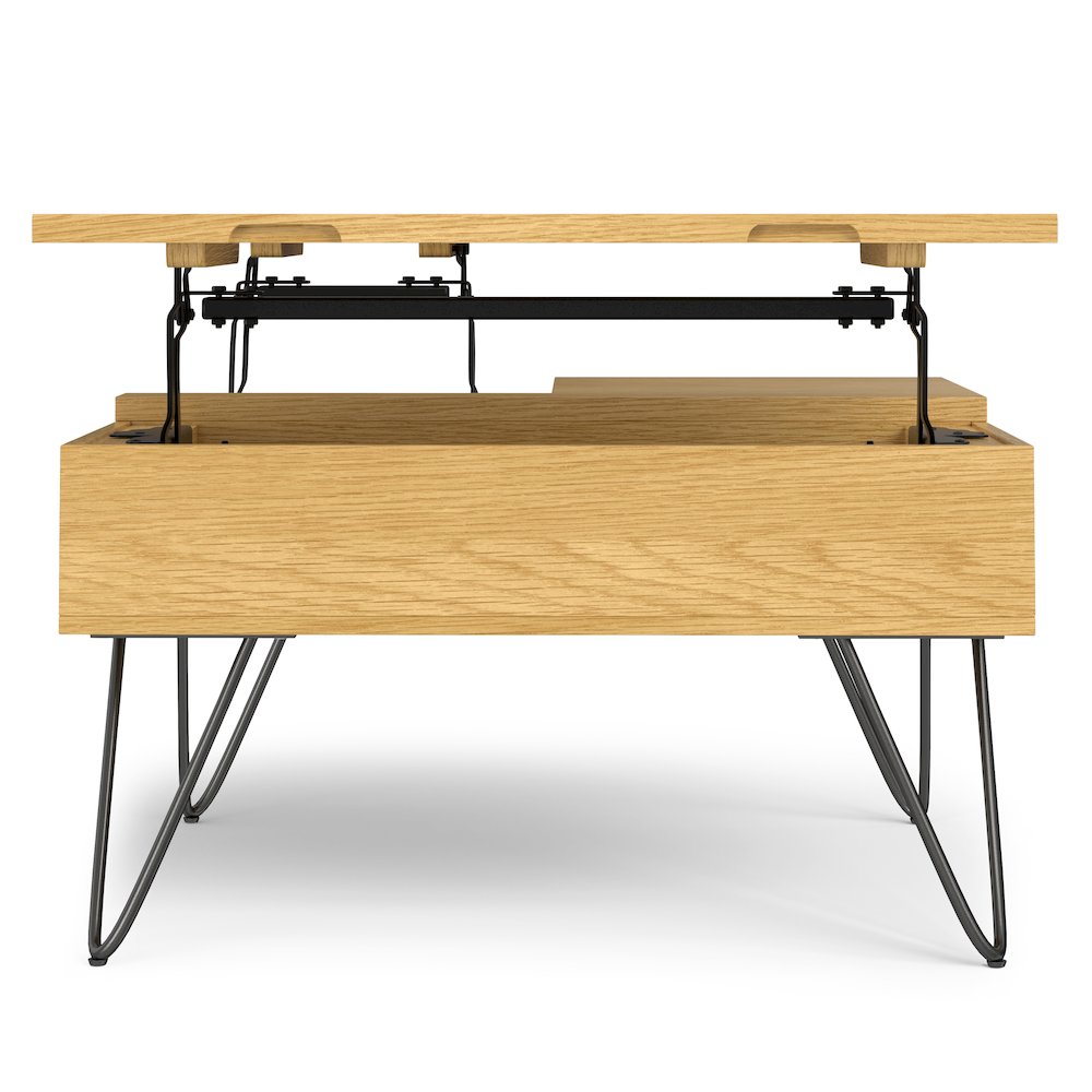 Hunter Lift Top Square Coffee Table In Oak. Picture 2