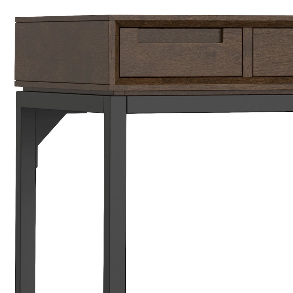 Banting SOLID HARDWOOD Mid Century Small Desk in Walnut Brown. Picture 7