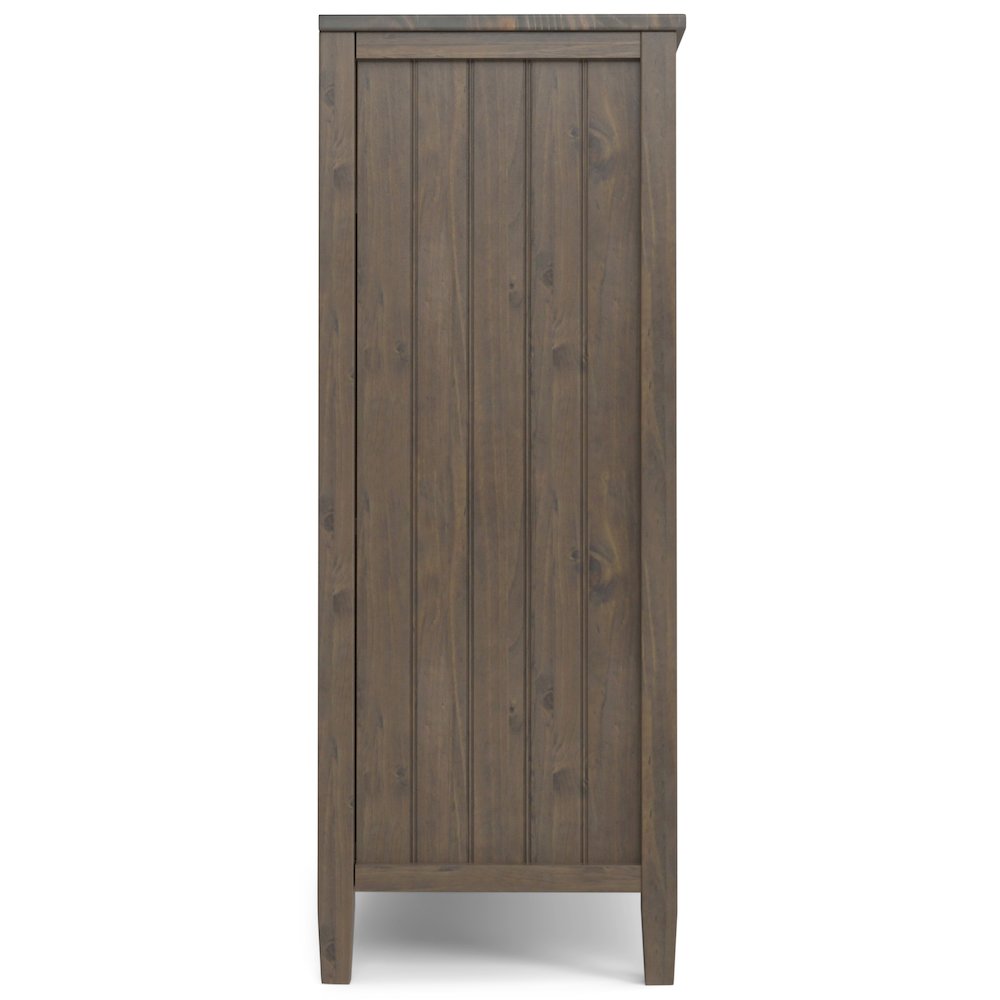 Lev Solid Wood Medium Storage Cabinet In Smoky Brown. Picture 3