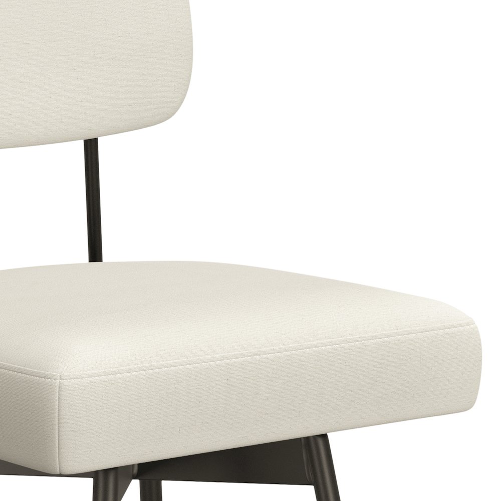 Giselle Swivel Bar Stool (Set Of 2) In Natural  Polyester Linen. Picture 3
