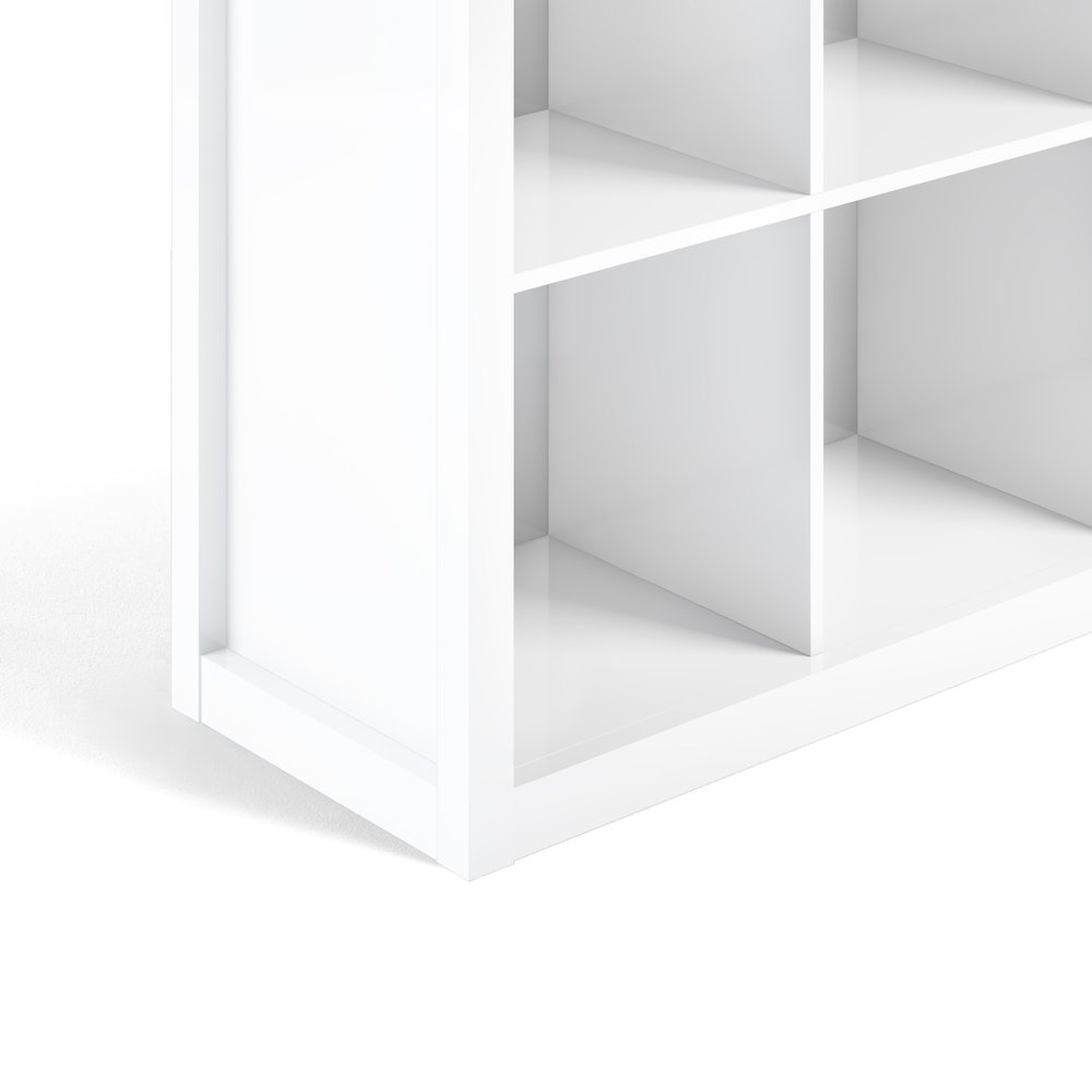 Artisan Solid Wood 9 Cube Bookcase And Storage Unit In White. Picture 4