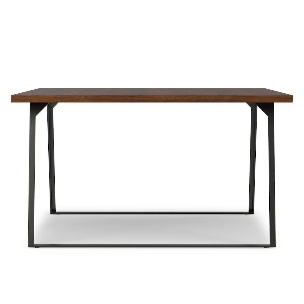 Lowry Square Dining Table In Walnut Veneer. Picture 5