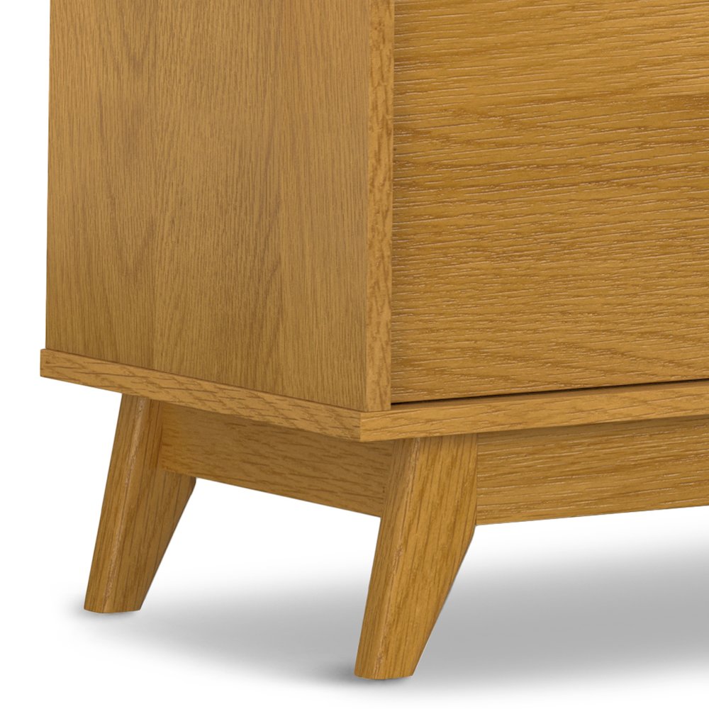 Lennon  72 Inch Wide Mid Century Modern Tv Media Stand In Oak Veneer. Picture 6