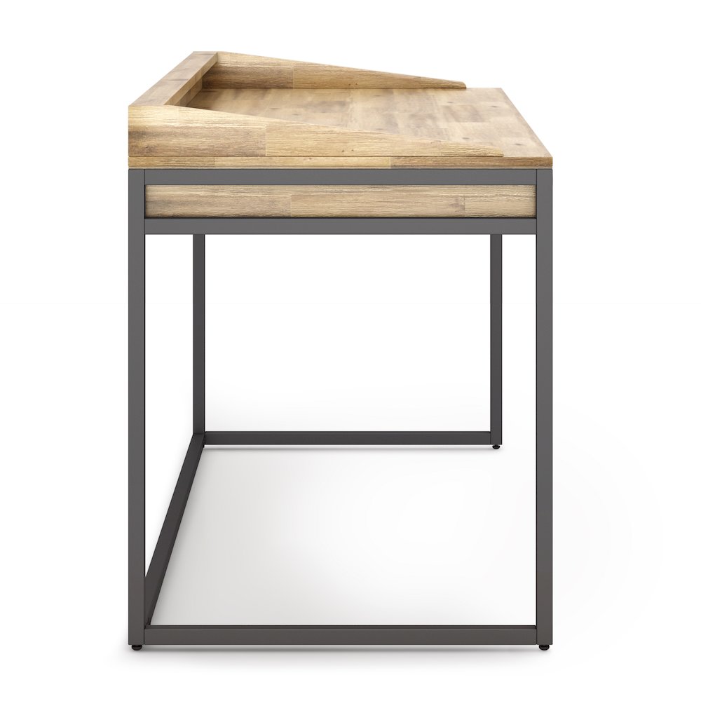 Ralston Solid Acacia Wood Desk In Distressed Golden Wheat. Picture 4