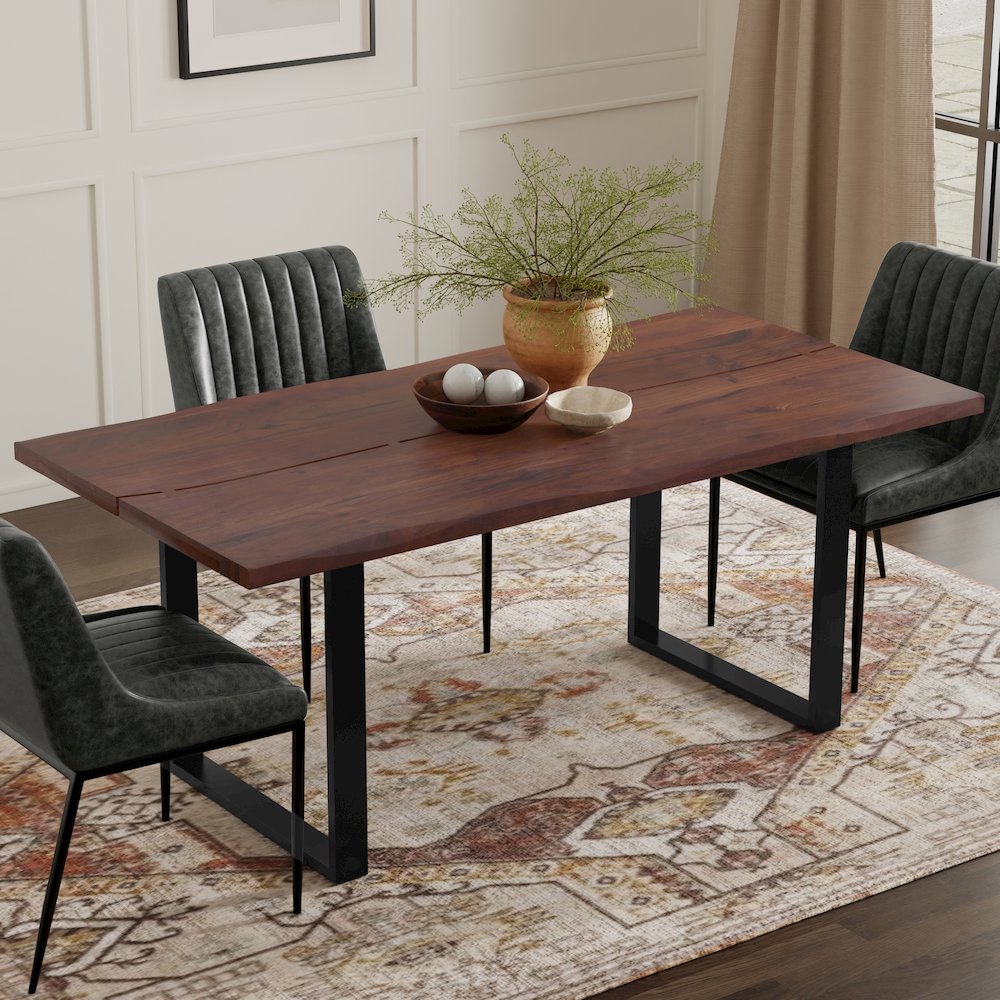 Fieldcrest Dining Table In Dark Walnut. Picture 4