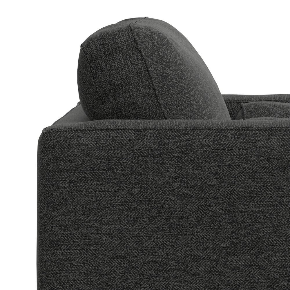 Morrison 42 inch Wide Mid-Century Modern Arm Chair in Charcoal Grey. Picture 5