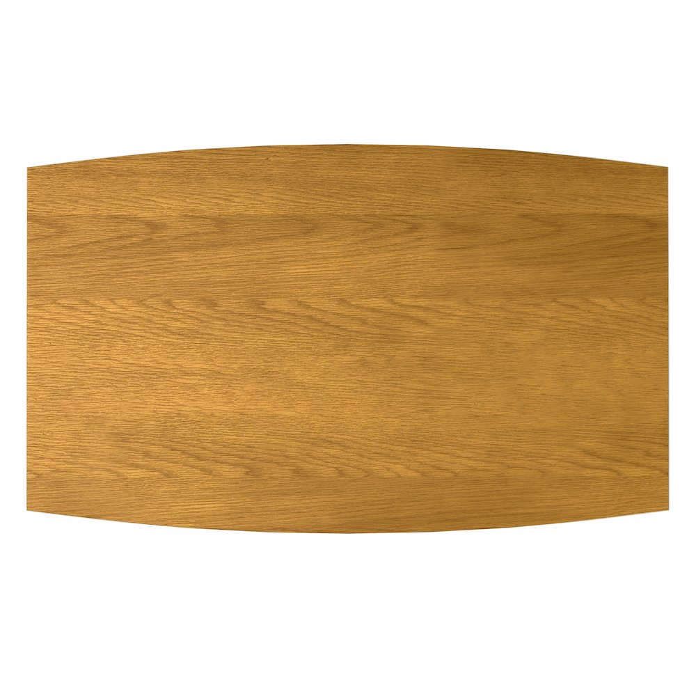 Draper Solid Wood Mid Century Rectangle Dining Table In Oak Veneer. Picture 7