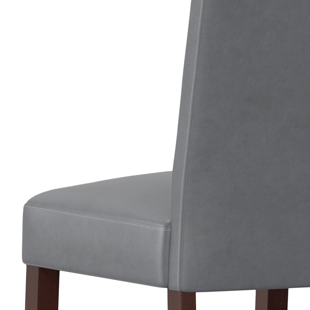 Ezra Solid Hardwood Deluxe Dining Chair (Set Of 2) In Stone Grey. Picture 4