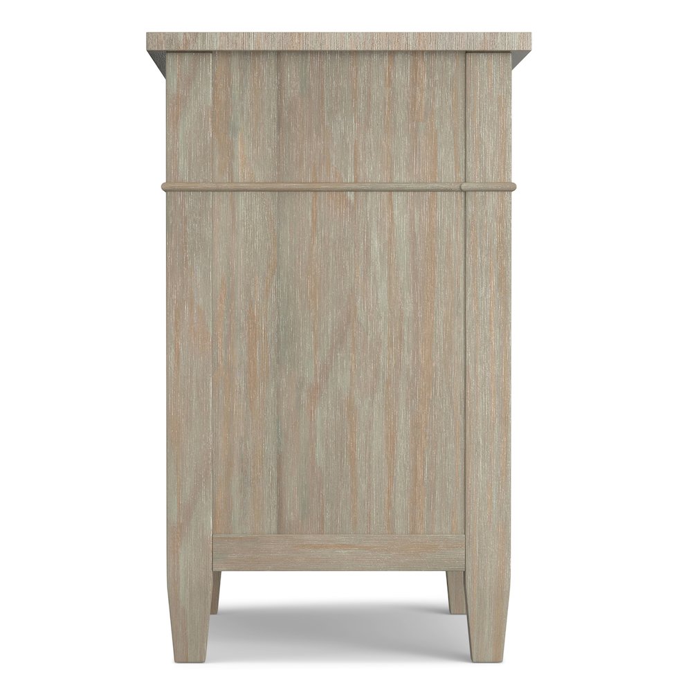 24 inch Solid Wood Transitional Bedside Table in Distressed Grey (Set of 2). Picture 2