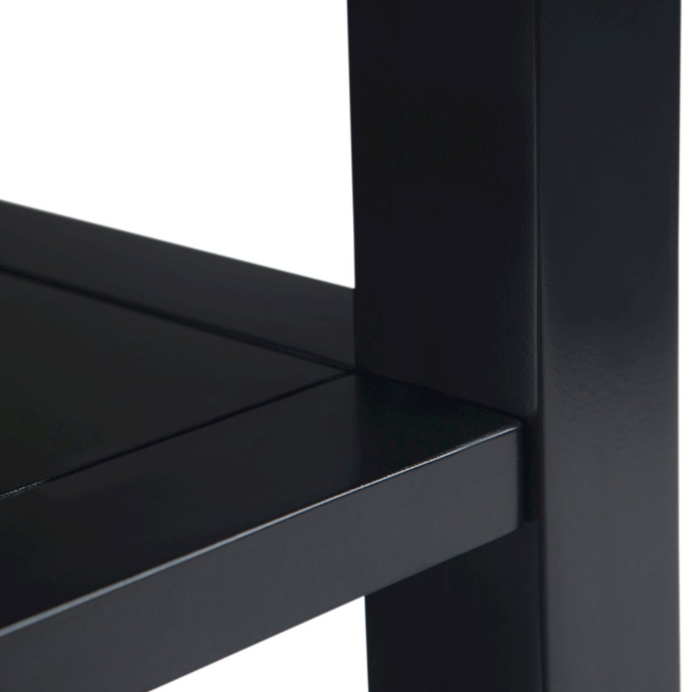Acadian 14 inch Solid Wood Transitional Narrow Side Table in Black (Set of 2). Picture 5