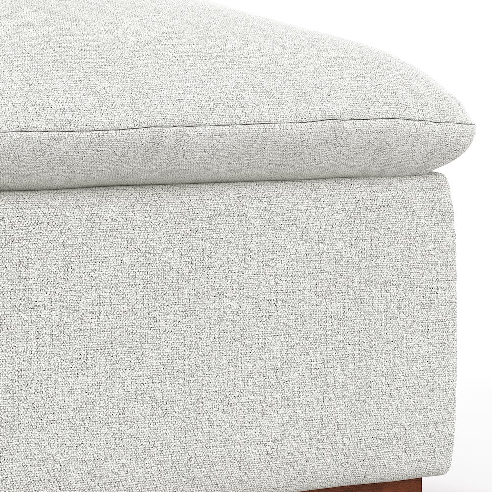 Jasmine Ottoman In Velvety Chenille Performance Fabric. Picture 2
