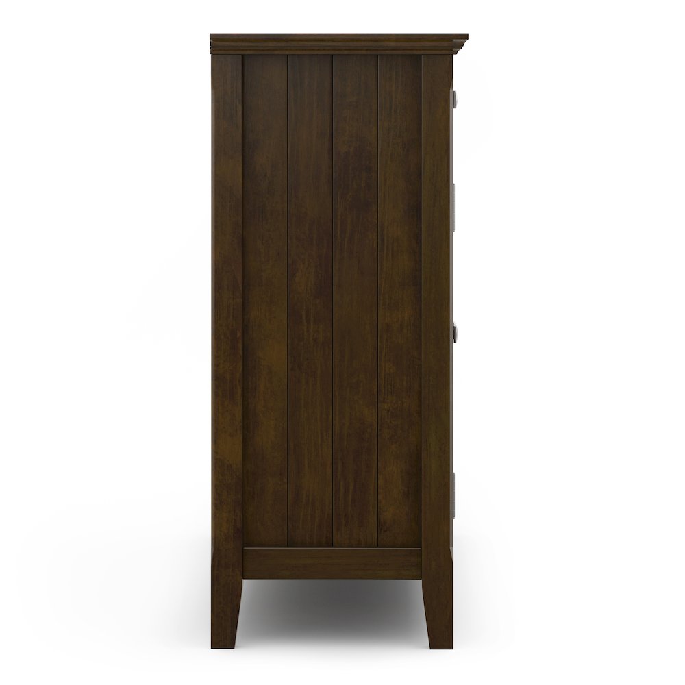 Acadian Solid Wood Wide Entryway Storage Cabinet In Brunette Brown. Picture 2