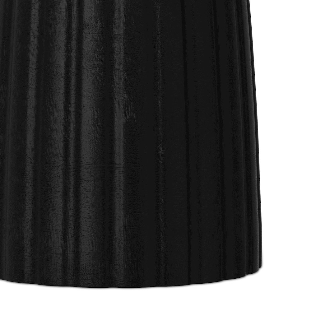 Boyd 13 inch Wide Solid Mango Contemporary Stripe Accent Table in Black. Picture 6
