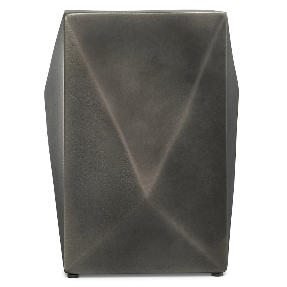 Danner Cast Aluminum Side Table in Graphite. Picture 4