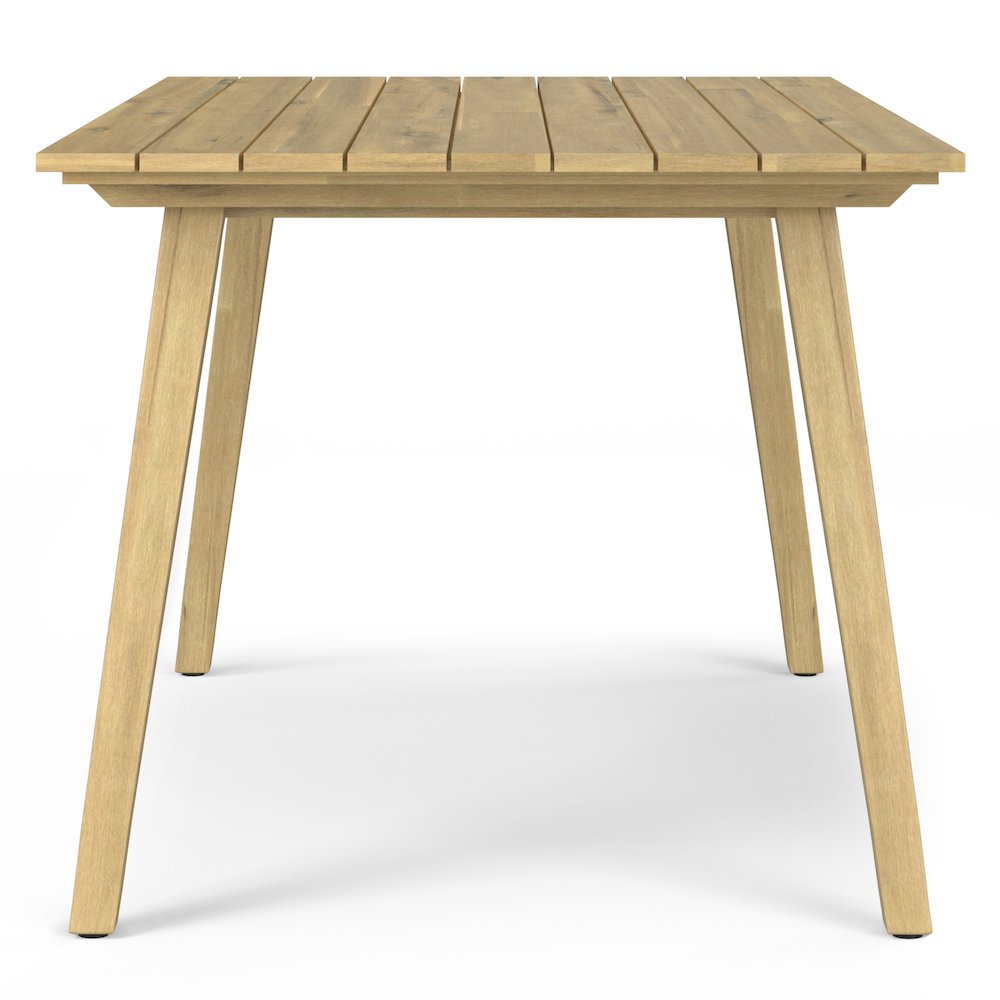 Kona Solid Acacia Wood Outdoor Dining Table In Light Teak. Picture 3
