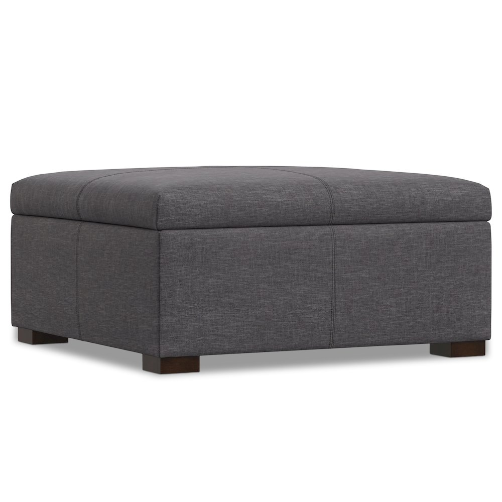 36 inch Wide Contemporary Square Square Coffee Table Storage Ottoman. Picture 2