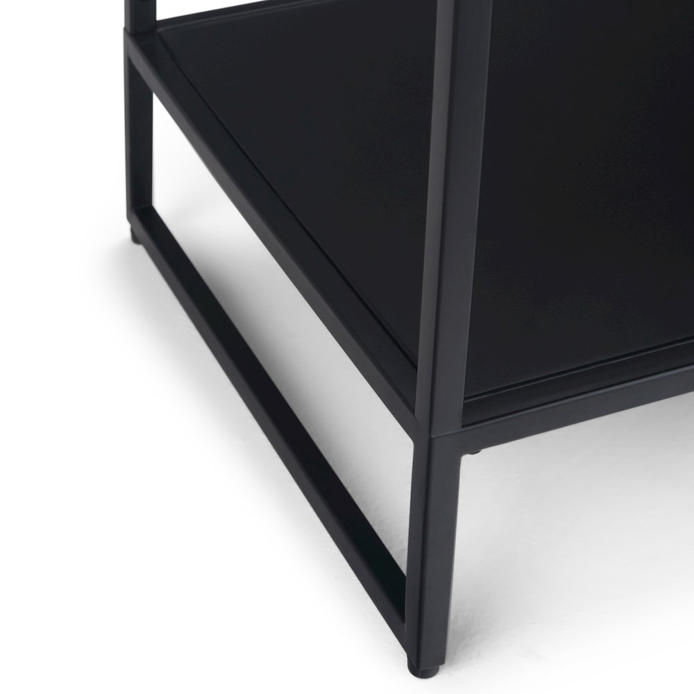 Garner Tray Top Console Table in Black. Picture 6
